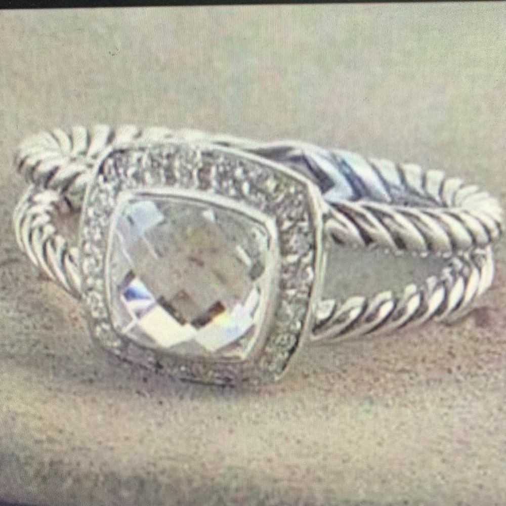 DavidYurman Silver and Clear Gemstone Ring